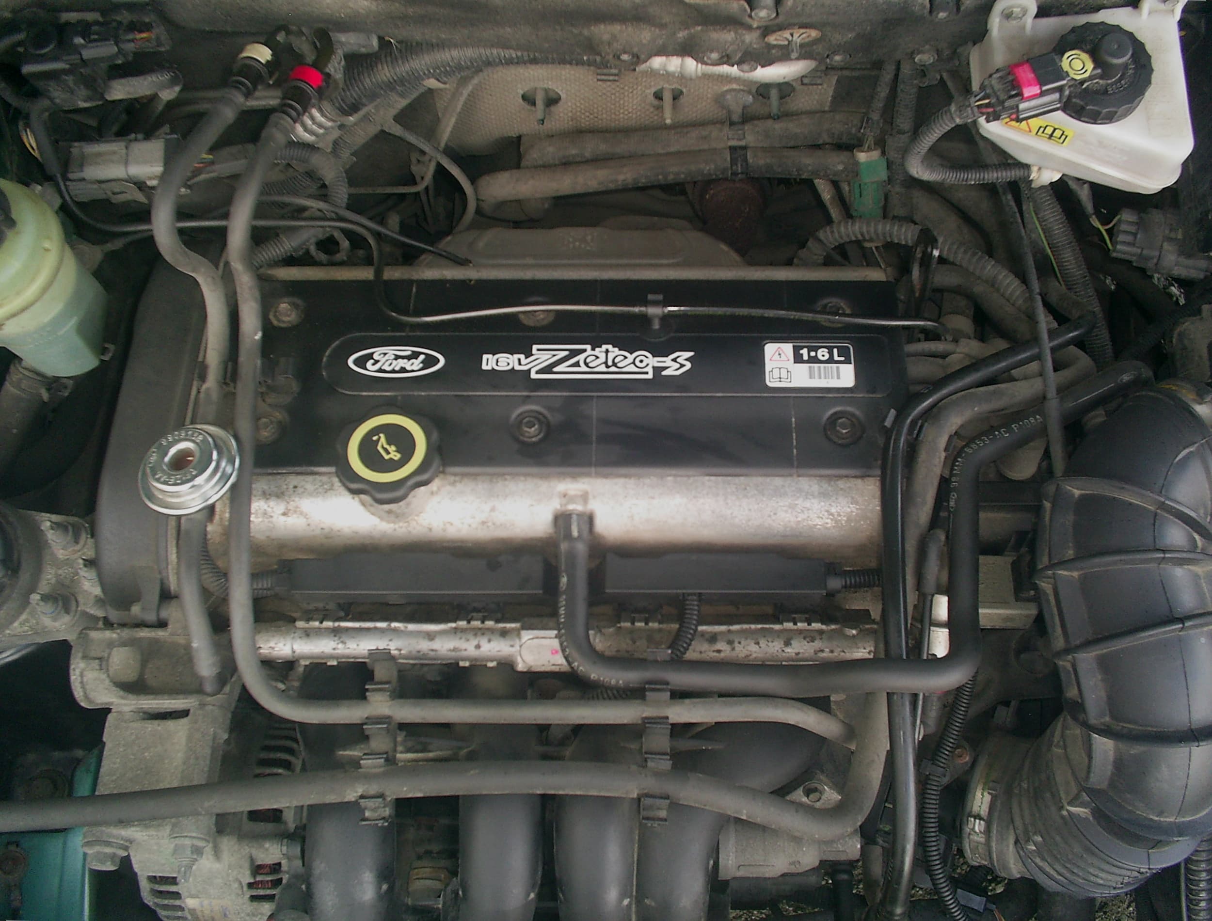 Ford Zetec engine shown installed in a Ford Focus